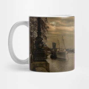 The Victoria Embankment by The Thames at Dusk Mug